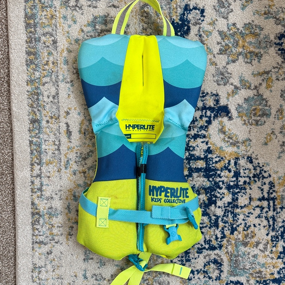Hyperlite Kids Swim Vest - Blue and Yellow